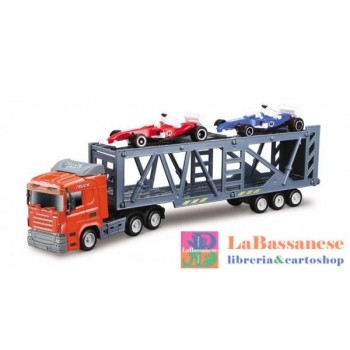 TRUCK TRAILER WITH 2 RACING...