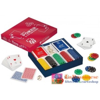 SET POKER GAMES COMPLETO DI CARTE, FICHES E DADI - 003461