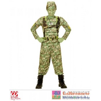 COST.POWER SOLDIER (MAGLIA MUSCOLI, PANTALONI, ELMO) - 03906