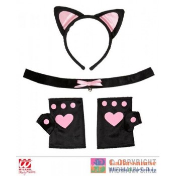 SET GATTA ROSA (ORECCHIE,...