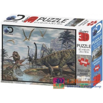 PUZZLE 3D DISCOVERY DINOSAUR MARSH 500PC - 10087