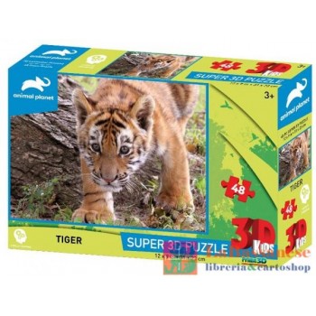 PUZZLE 3D ANIMAL PLANET: TIGER 48PC - 10601-P3D