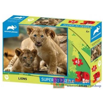 PUZZLE 3D ANIMAL PLANET: AFRICAN LION 63PC - 10606-P3D
