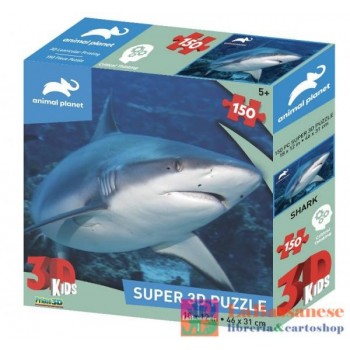 PUZZLE 3D ANIMAL PLANET: SHARK 150PC - 10893-P3D