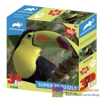 PUZZLE 3D ANIMAL PLANET: TOUCAN 150PC - 10894-P3D