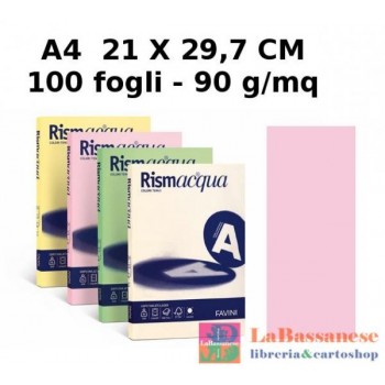 RISMA LUCE CONFEZIONE 100 FOGLI 90 GR A4 ROSA - A69S144