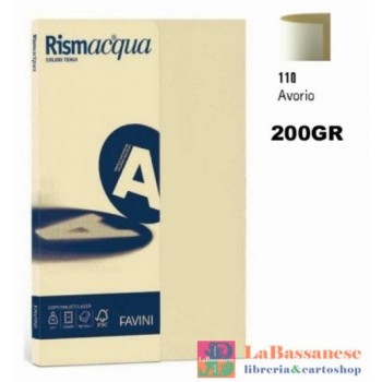 RISMA ACQUA CONFEZIONE 50 FOGLI 200 GR A4 AVORIO 110 - A69Q544