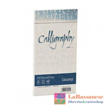 CONFEZIONE FA 25 BUSTE PERGAMENA CALLIGRAPHY 11X22 90 GR NATURALE - A57Q203