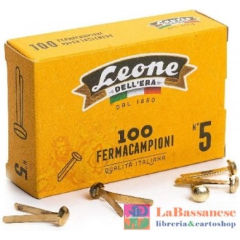 CONFEZIONE 100 FERMACAMPIONI IN OTTONE N.5 - FC5