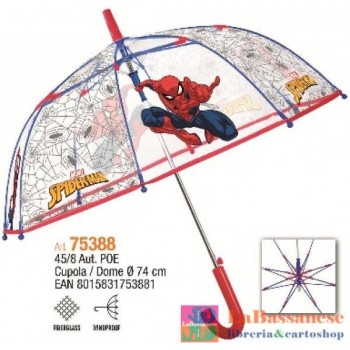 OMBRELLO AUTOMATICO 45 CM CUPOLA POE, SPIDERMAN - 75388