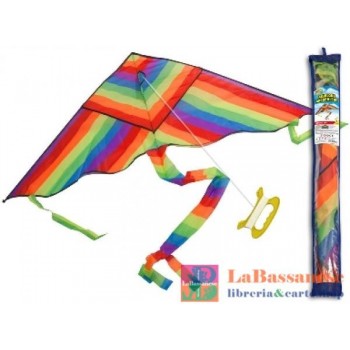 AQUILONE ARCOBALENO CON UNA MANIGLIA IN SACCA 140X69CM - 51484