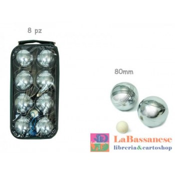 BOCCE ACCIAIO 80MM 8PZ -...