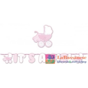 FESTONE KIT SCRITTA MAXI IT S A GIRL CM.600 BAMBINA - 74532