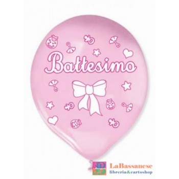 20 PALL. LARGE 12" (CM.30) BATTESIMO ROSA - 72583