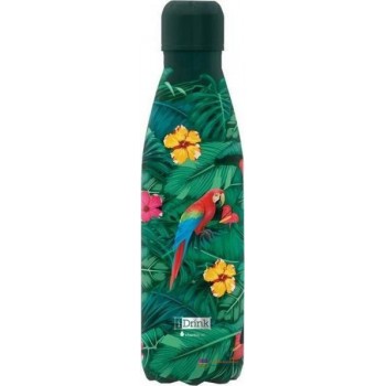 BOTTIGLIA TERMICA 500 ML FANTASIA TROPICALE (PAPPAGALLI) - ID0072