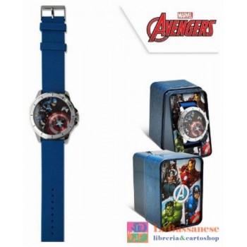 BOX METALLO OROLOGIO ANALOGICO CAPTAIN AMERICA AVENGERS MV15785 - K2025