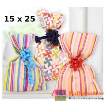 CONFEZIONE 100 BUSTE REGALO PPL ASSORTIMENTO C MISURA 15X25CM - CFC46857