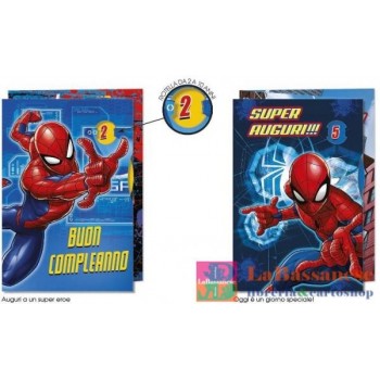 CONFEZIONE 12 BIGLIETTI SPIDERMAN CON ROTELLA - 42.5882