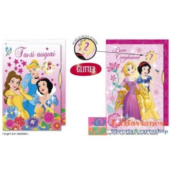 CONFEZIONE 12 BIGLIETTI DISNEY PRINCESS CON ROTELLA - 42.5883