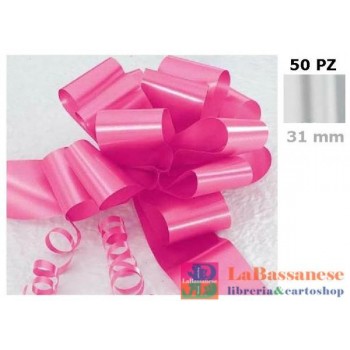 CONFEZIONE 50 FIOCCHI RAPID SPESSORE 31MM METALIZZATI COLORE ARGENTO - 