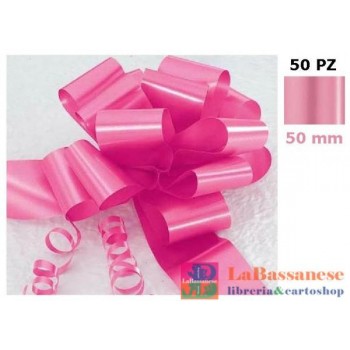 CONFEZIONE 50 FIOCCHI RAPID SPESSORE 50 MM COLORE ROSA - 