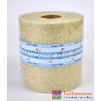 BOBINA TULLE COLORE ORO CON...