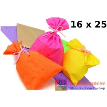 CONFEZIONE 100 BUSTE REGALO COLORI ASSORTITI MISURA 16X25 - UDH11 