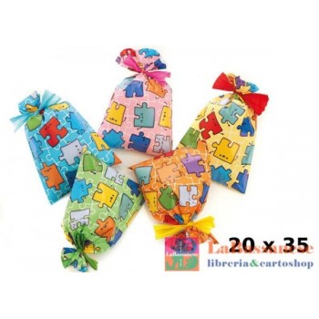 CONFEZIONE 100 BUSTE MISURA 20X35 FANTASIA PUZZLE - 52PCCK2O