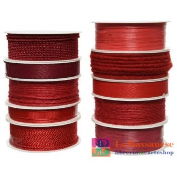 RIBBON POLYESTER SUSTAINABLE 10ASS RED/COLOUR(S) - 448683