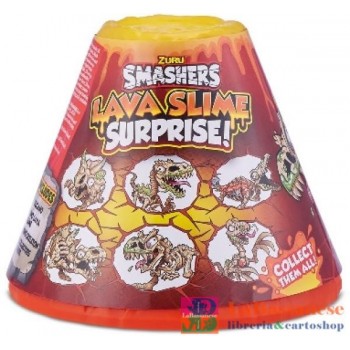 SMASHERS COLLEZIONABILE - LAVA SLIME SURPRISE CON SCHELTRO DI DINOSAURO DA MONTARE - ESPOSITORE DA BANCO 6 PZ - 7472TQ1