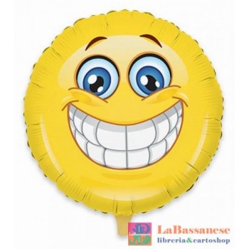 PALLONCINO MYLAR TONDO CM.45 EMOTICONS (18") - 42627