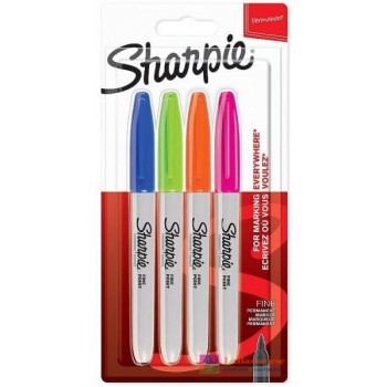 BLISTER 4 SHARPIE COLORI FORTI PUNTA FINE - 2065403