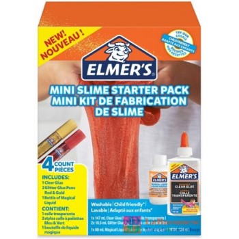 ELMER'S MINI STARTER SLIME KIT (1) : CONTENENTE 1 FLACONE DI COLLA TRASPARENTE DA 147 ML + 1 FLACONE DI MAGICAL LIQUID DA 68 ML 