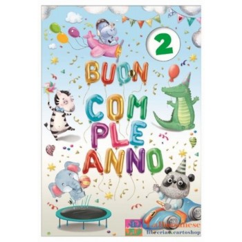 CONF. 12 PZ. BIGLIETTI BUON COMPLEANNO BIMBI ROTELLA CIRCO ROTELLA CIRCO - FA00084BC