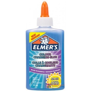 ELMER'S COLLA LIQUIDA CAMBIACOLORE DAL BLU AL VIOLA ESPONENDOLA AL SOLE/CALORE FLACONE DA 147 ML - 2109507