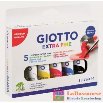 ASTUCCIO 5 TUBETTI TEMPERE GIOTTO EXTRA FINE 21 ML - F065100