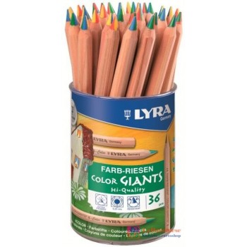 LYRA COLOR GIANT MATITA 4 COLORI - DISPLAY DA 36 PEZZI - 