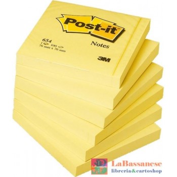 BLOCCHETTI POST-IT GIALLO CANARY 76X76 MM 100FF CONF DA 12 PZ - 654--7100103157