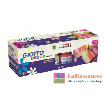 GIOTTO DECOR ACRYLIC 12X25ML COLORI ASSORTITI - F530600