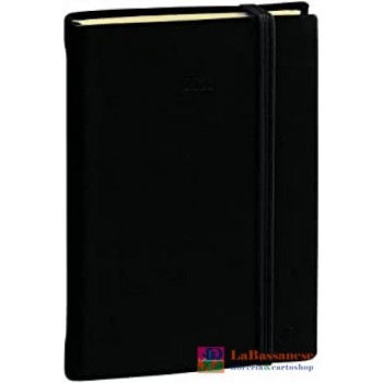 AGENDA QUO VADIS DAILY 24 SILK ELASTICO NERO (Cod. 377011Q)