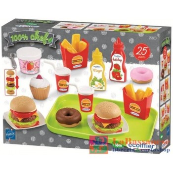 SET FAST FOOD CHEF 25 PEZZI...