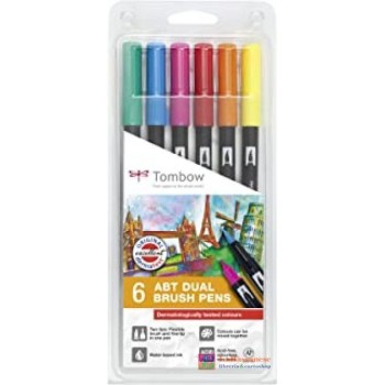 SET 6 MARKER DUAL BRUSH...