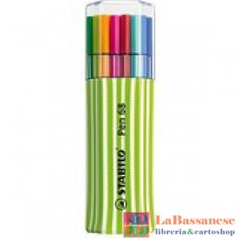 STABILO Pen 68 Single-Pack verde mela con 15 col.ass. (Cod. 6815-01-2-5)