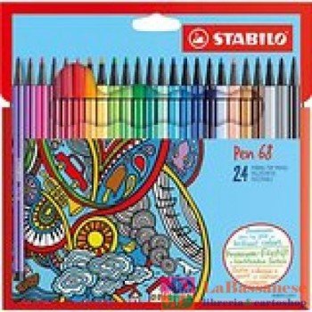 STABILO 68 24COL SC/CART...