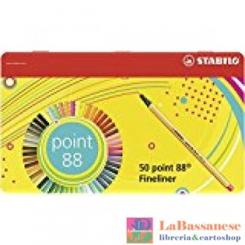 STABILI POINT 88 SCATOLA LATTA 50 COLORI (Cod. 8850-6)