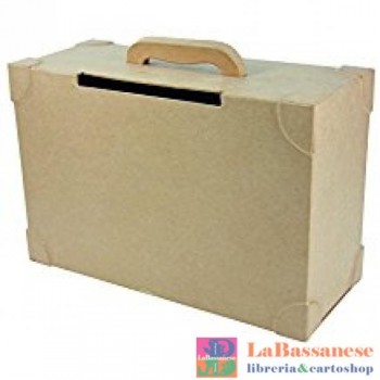 Decopatch scatola valigia cartapesta per la cerimonia nuziale, marrone (Cod. EV002O)