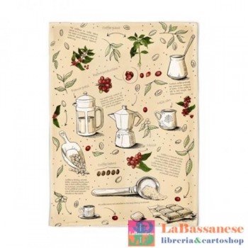 STROFINACCIO PER CUCINA 50X70 -WORLD COFFEE (Cod. CMOKT122)