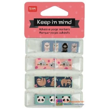 SEGNAPAGINA ADESIVI -KEEP IN MIND CUTE ANIMALS (Cod. KIM0004)