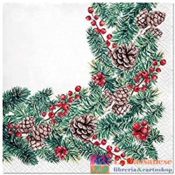 TOVAGLIOLI NATALE 33X33 WINTER BRANCHES (Cod. 26096SDL017300)