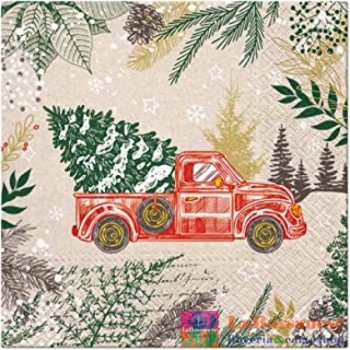 TOVAGLIOLI NATALE 33X33 CAR WE CARE (Cod. 26096SDL232600)